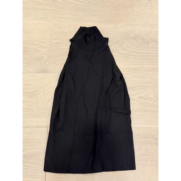 NWT Toteme Ribbed Turtleneck Sleeveless Sweater Top in Black / Medium - Picture 3 of 8